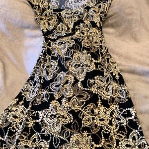 Elegant Black and Cream Women's Dress